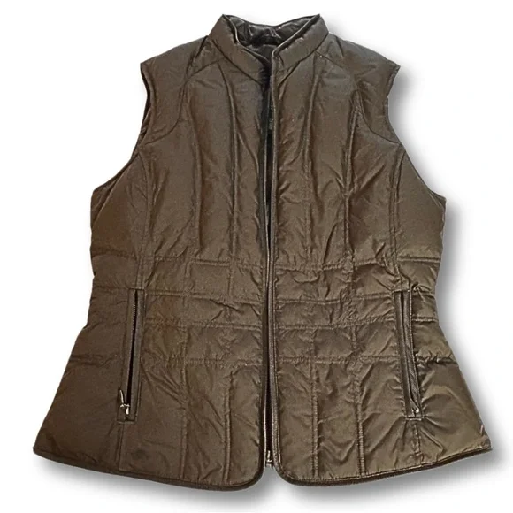 Eddie Bauer Brown Quilted Vest - Picture 11 of 14